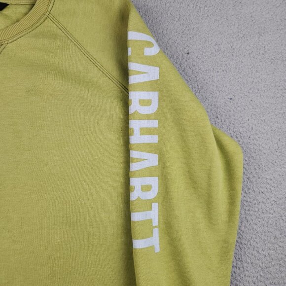 Carhartt Sweater Womens 2XL Green Long Sleeve Relaxed Fit Crewneck Sweatshirt - Picture 9 of 12